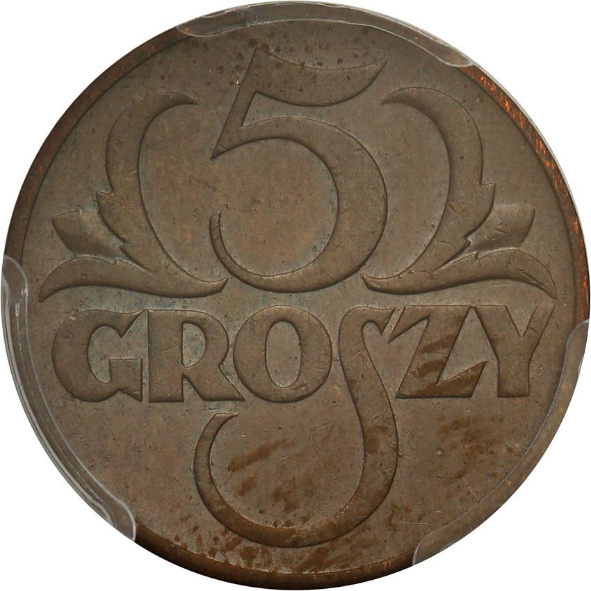 II RP. 5 groszy 1934 PCGS AU58